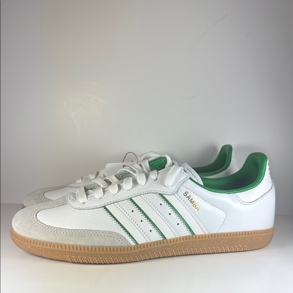 adidas gazelle silver green womens Adidas Sambas (Men's 8.5 Women's 9) – The Thrifty Hippy